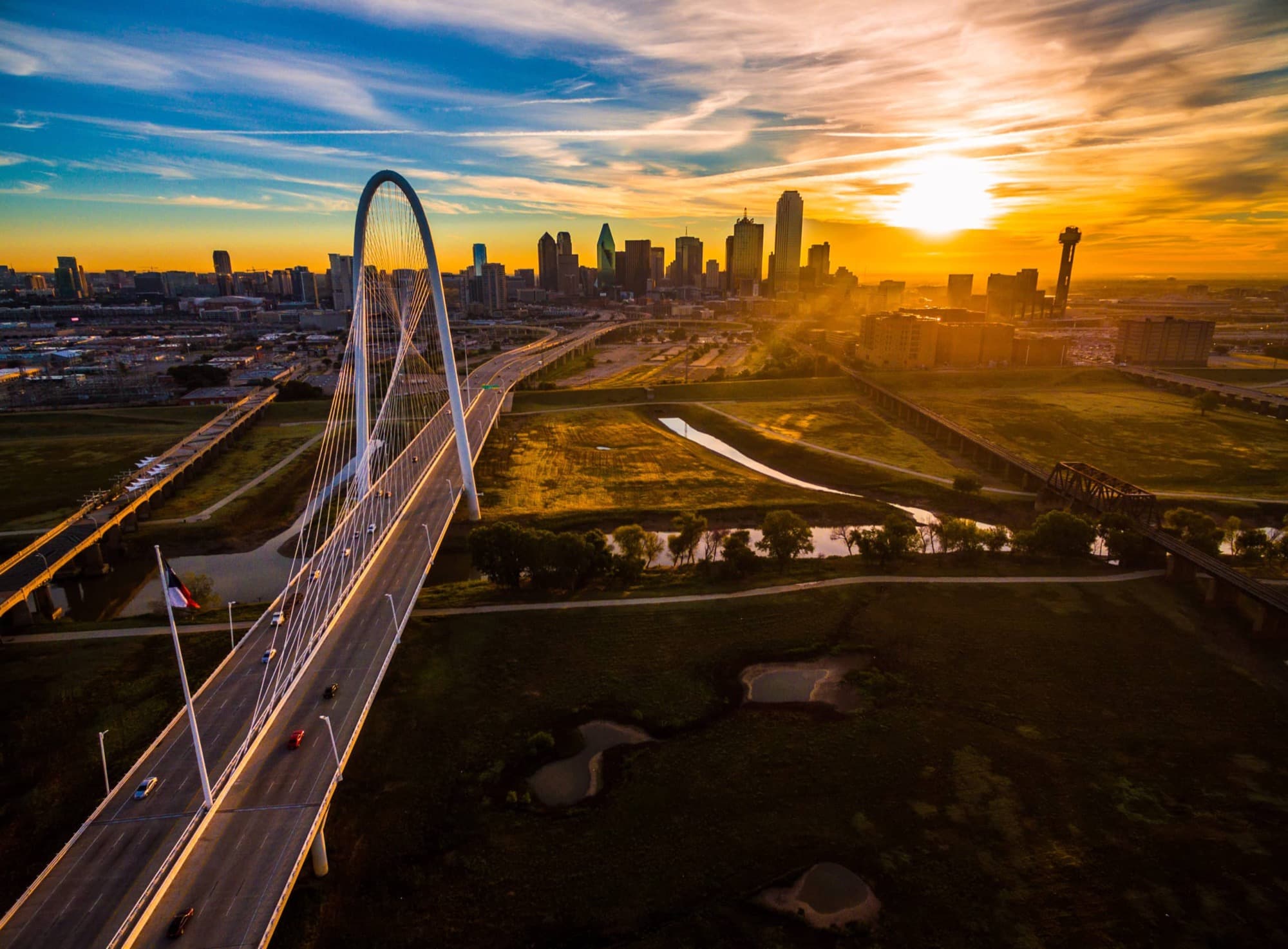 Texas skyline at sunset